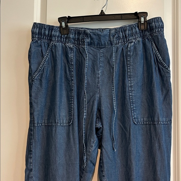 Lucky Brand Denim Blue Elastic Waist Pants - Picture 3 of 6